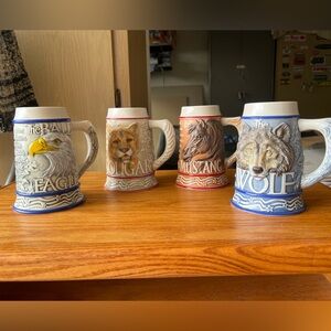 Tom O'Brien "American Animal Steins" - Set of 4